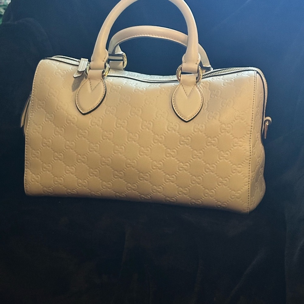 Medium signature top handle, leather satchel - Picture 1 of 8
